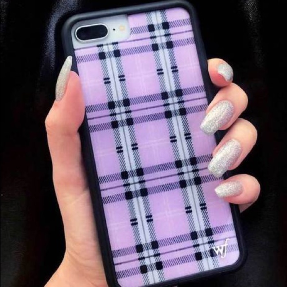 light purple plaid wildflower case